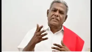 Taking a dig at Vijay's description of TVK as a "thuyia sakthi" (pure force), Shanmugam said