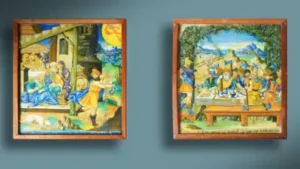 Two 16th-century Italian Renaissance maiolica plaques that disappeared into a private