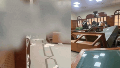 Tension gripped the Allahabad high court on Wednesday after a group of lawyers allegedly