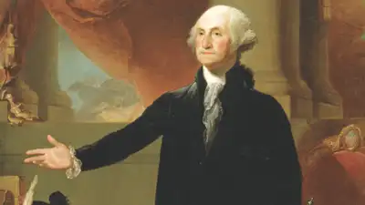 In the early 1800s, a Pennsylvania artist painted George Washington and a 13-star eagle