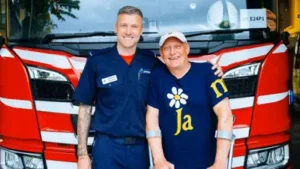 During the rescue, firefighter Jack Gaskell, of Cheshire Fire and Rescue Service’s specialist