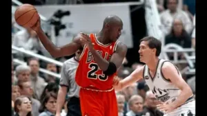 In 1998, Michael Jordan wore a red Bulls jersey during Game 2 of his final NBA championship series