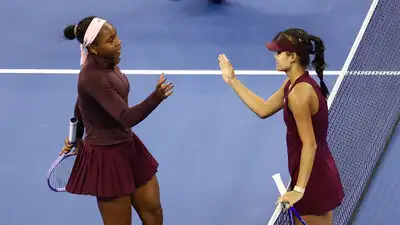 Coco Gauff after winning her round of 32 match against China's Sun Xinran