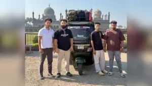 Four childhood friends from Mangaluru, set out for Kashmir in an autorickshaw on Oct 10