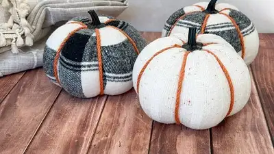 DIY: Don't throw away old socks turn them into cute decorative pumpkins with this easy craft idea