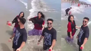 Child safety takes a back seat? Viral clip shows toddler caught in waves as couple films reel