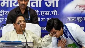 BSP national president Mayawati has reinstated her nephew Akash Anand as the national