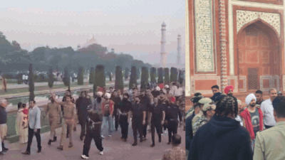 Punjabi singer and actor Diljit Dosanjh visited the iconic Taj Mahal in Agra amid tight