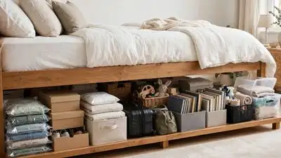 Because they reduce their size and make them easier to fit into the space under the bed, vacuum