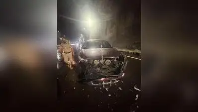Thrikkarippur MLA Sandeep G Varier had a narrow escape after his car met with an accident