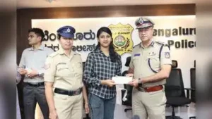 Recognising academic excellence among the children of police personnel, Bengaluru city police
