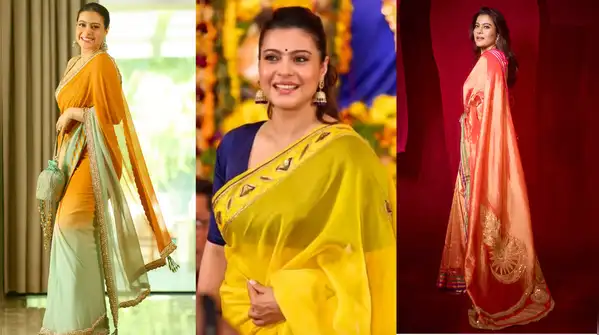 Kajol did just that this Dussehra in a red Anavila saree that brought together timeless Indian