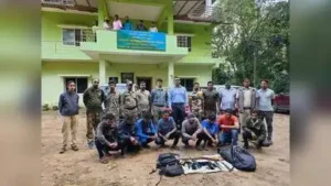 Kodagu foresters have taken into custody eight persons on charges of poaching in Talacauvery