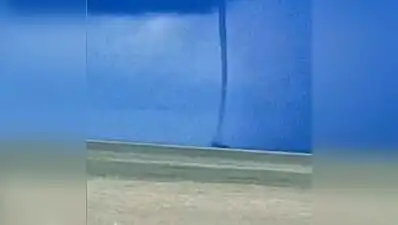Kolkata: A powerful waterspout, resembling a tornado over the sea, formed near Bathing Ghat No