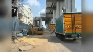 Once metro rail services start, people coming out of the stations may add to the crowd