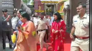Actress Ranya Rao, accused in a multi-crore gold smuggling case, visited Hasanamba Temple