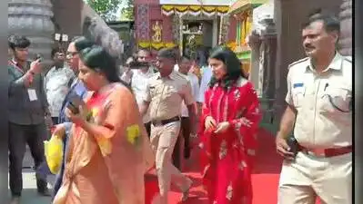 Actress Ranya Rao, accused in a multi-crore gold smuggling case, visited Hasanamba Temple
