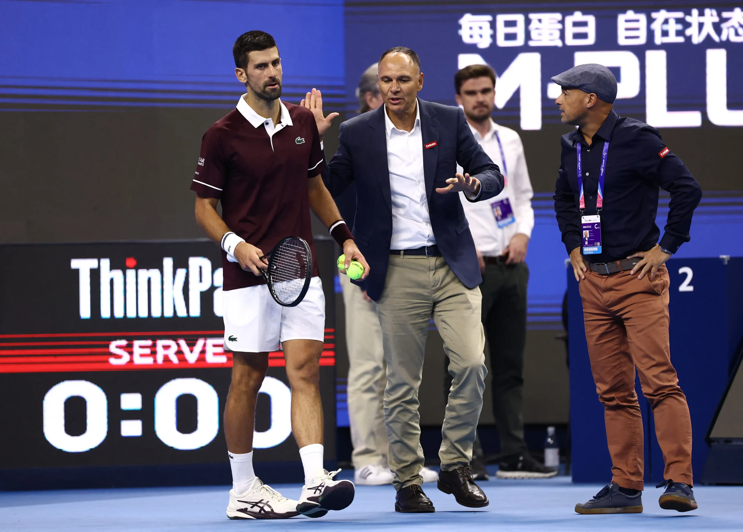 Djokovic, who himself was disqualified from the 2020 US Open after accidentally hitting a line
