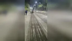 The plan was to resurface the remaining stretch in about 10 days