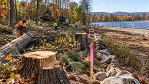 Workers clearing land for a solar farm in New Hampshire cut 30 trees on the wrong property