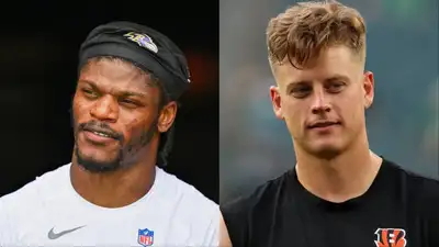 Which NFL quarterback earns more in 2026 (Image via Getty: Lamar Jackson and Joe Burrow) —