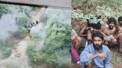 Drone footage captures massive forest operation after Theni jailbreak