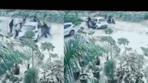 CCTV footage of the incident on Jail Road has gone viral on social media