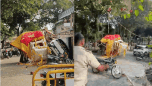 Watch: Karnataka Dasara procession turns chaotic as tusker bolts; goddess's gold bangles go missing