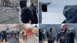 From Captain America to Spider-Man, superheroes run wild as France protests turn violent — Avengers